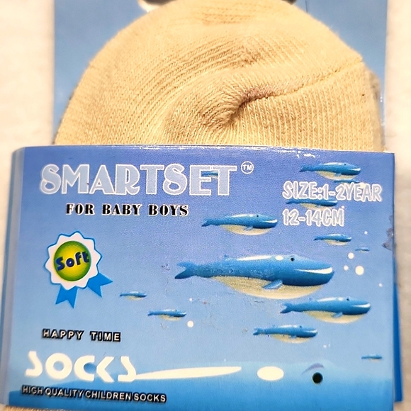 L1 BOYS NEW 6 PAIRS OF SOCKS ASSORTED COLORS BY SMARTSET FOR BABY BOYS SIZE 12M. - Picture 2 of 7